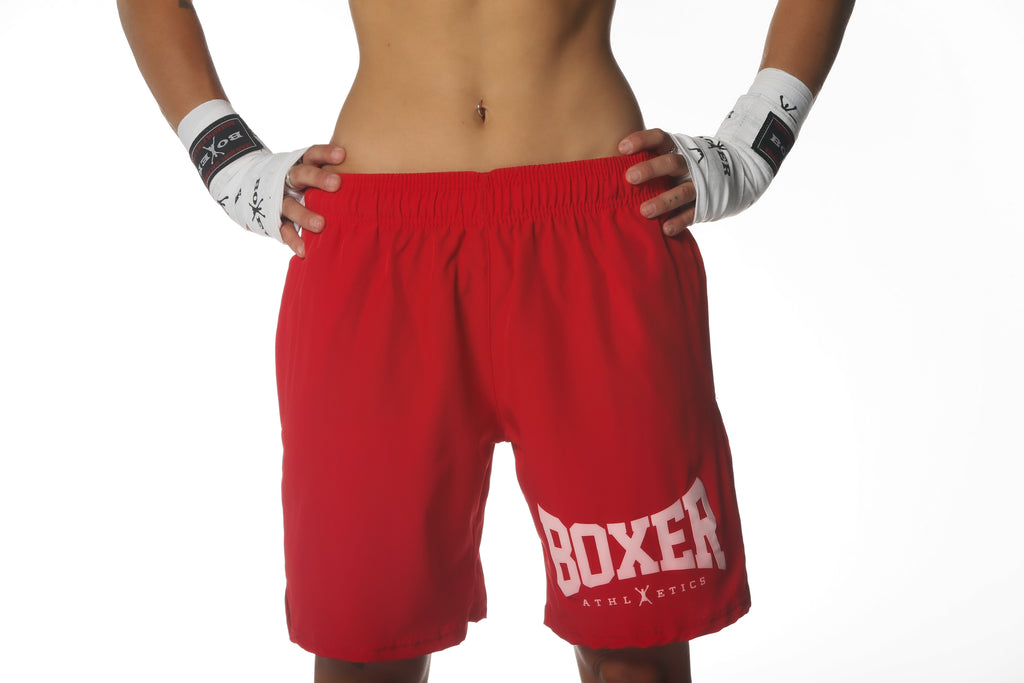 The Footwork Boxer Athletics Training Shorts Red