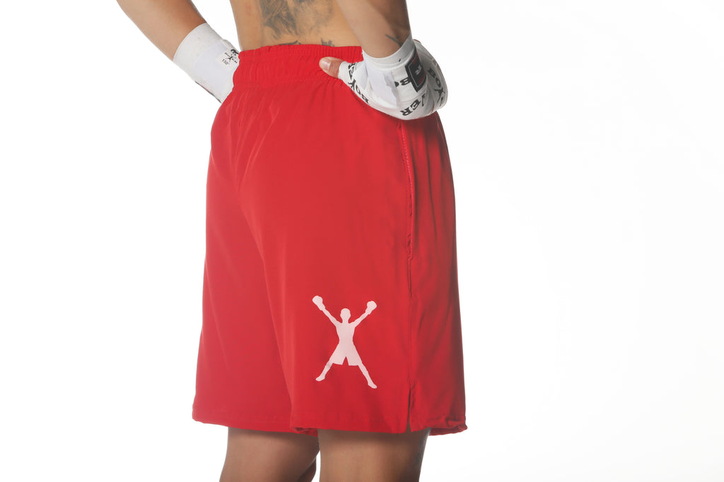 The Footwork Boxer Athletics Training Shorts Red