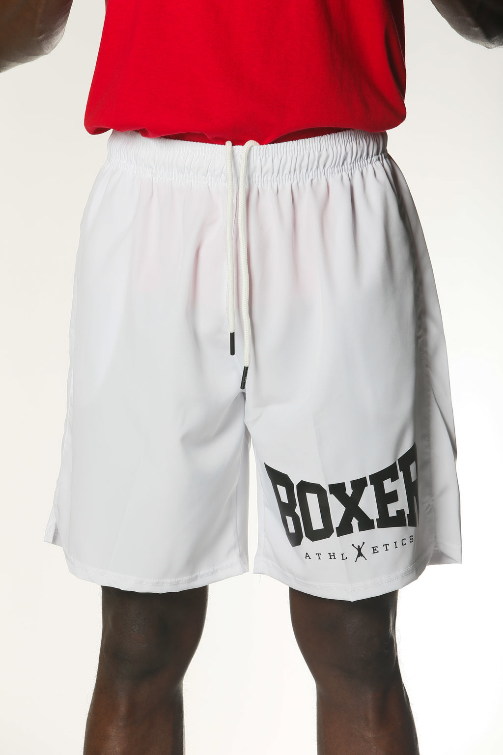The Footwork Boxer Athletics Training Shorts White