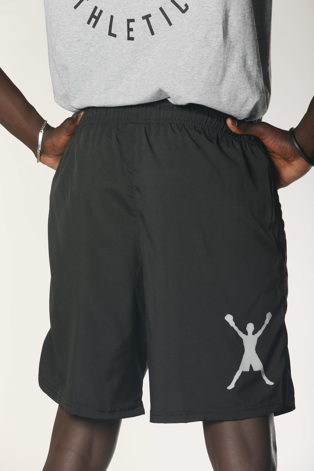 Pantalones cortos de entrenamiento de boxeo Footwork Athletics negros