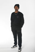 The Resolve Boxer Athletics Premium Black on Black Crewneck