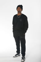 The Resolve Boxer Athletics Premium Black on Black Crewneck